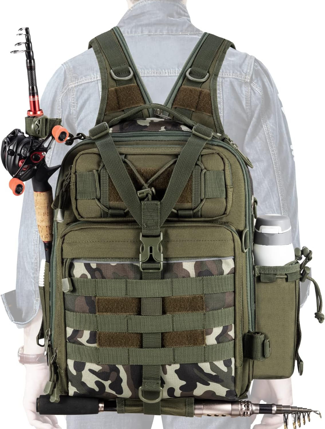 Water-Resistant Fishing Backpack