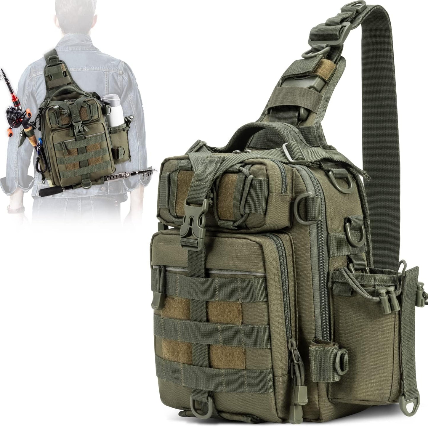 Water-Resistant Fishing Backpack
