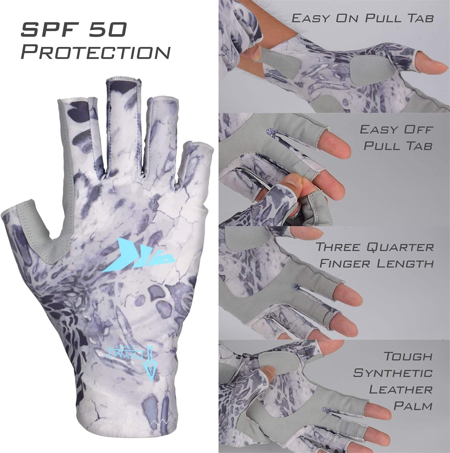 Sol Armis Sun Gloves UPF50+ Fishing Gloves UV Protection, Sun Protection for Outdoor, Kayaking, Rowing