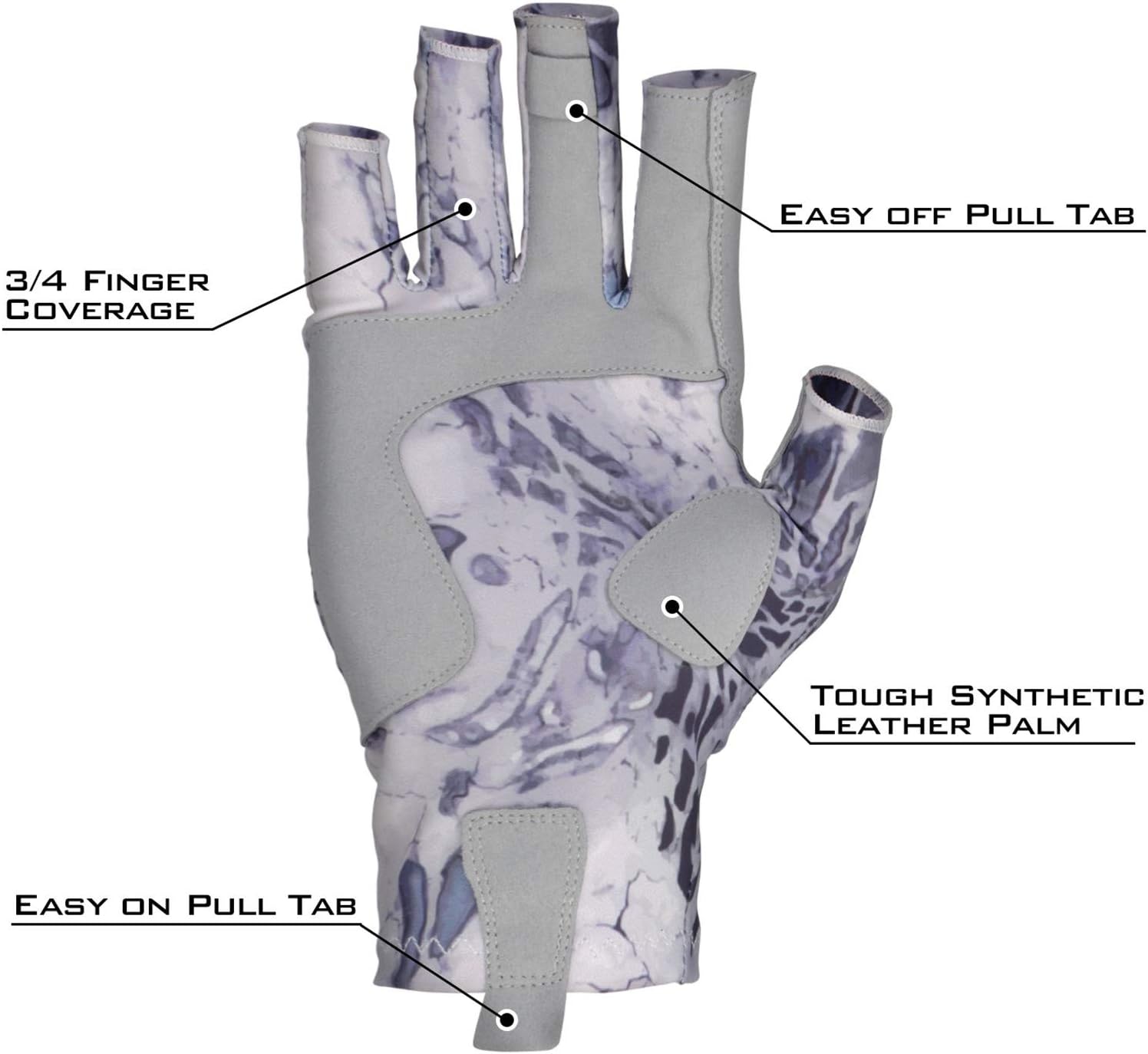 Sol Armis Sun Gloves UPF50+ Fishing Gloves UV Protection, Sun Protection for Outdoor, Kayaking, Rowing