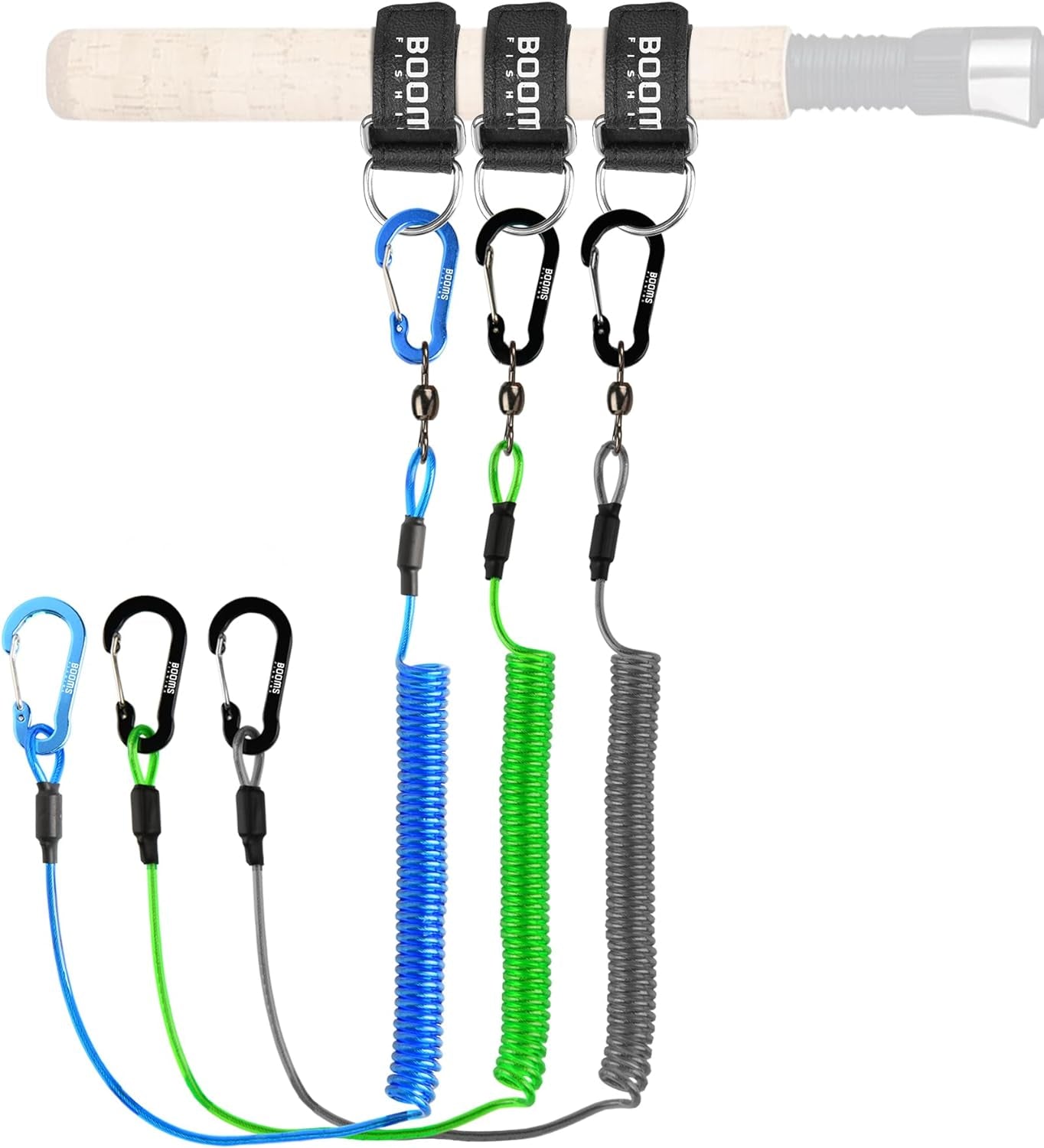 T02 Fishing Pole Tether, Kayak Paddle Leash, Paddle Board Fishing Accessories, Heavy Duty Fishing Lanyard for Fishing Tools/Rods/Paddles