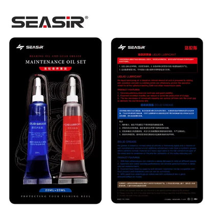 Protective Grease (20Ml) + Lubricant Oil for Fishing Reel Bearing Maintenance Oil Fishing Tool (20Ml X 2 Pcs)